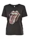 ONLY Majica ''''Rolling Stones''''  pastelno crvena / bijela / crna