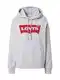 LEVI'S  Sweater majica 'Graphic Standard Hoodie'  siva melange / karmin crvena