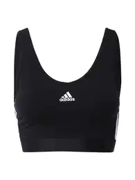 Sportovní podprsenka 'Essentials 3-Stripes' černá / bílá