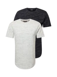 T-Shirt 'MATTY' graumeliert / schwarzmeliert