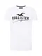 HOLLISTER T-Shirt weiß / schwarz