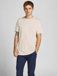 Jack & Jones T-Shirt JJEORGANIC BASIC TEE SS O-NECK NOOS beige