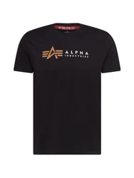 Alpha Industries T-Shirt Alpha Label T Rot/Schwarz/Rot/Schwarz/Rot/Schwarz/Rot/Schwarz/Rot/Schwarz/Rot/Schwarz/Rot/Schwarz