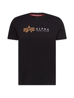 Alpha Industries T-Shirt Alpha Label T Rot/Schwarz/Rot/Schwarz/Rot/Schwarz/Rot/Schwarz/Rot/Schwarz/Rot/Schwarz/Rot/Schwarz