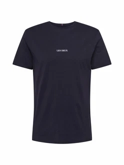 Les Deux T-Shirt 'Lens' navy/wei Les Deux T-Shirt 'Lens' navy/wei