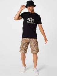 Alpha Industries Basic Foil Print T-Shirt schwarz/weiß