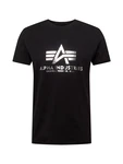 Alpha Industries Basic Foil Print T-Shirt schwarz/weiß