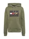 TOMMY HILFIGER Majica  oliva / črna / bela / rdeča