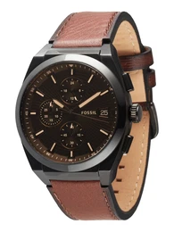 Uhr schwarz / braun