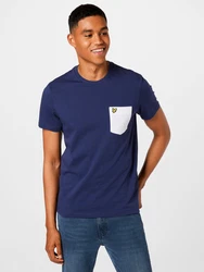 Lyle & Scott T-Shirt Basic Mit Brusttasche navy/wei