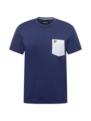 Lyle & Scott T-Shirt Basic Mit Brusttasche navy/wei