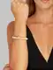 MOSUO JEWELLERY Zapestnica ''''Blatt''''  zlata / kremna
