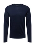 SELECTED HOMME Pullover Town OWN MERINO COOLMAX KNIT dunkelblau