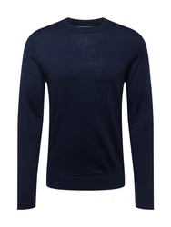 SELECTED HOMME Pullover Town OWN MERINO COOLMAX KNIT dunkelblau