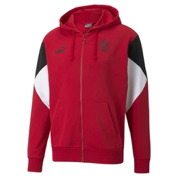 Sportsweatjacke rot / weiß / schwarz