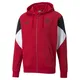 PUMA Sportsweatjacke rot / weiß / schwarz