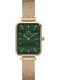 Daniel Wellington Analogové hodinky 'Quadro Pressed Melrose RG Green'  r??ov? zlatá / jedle / trávov? zelená