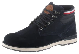 Schnürboots dunkelblau / weiß / feuerrot