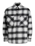 JACK & JONES Jacke Cane anthrazit / graumeliert / naturweiß
