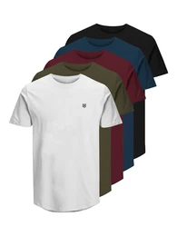 T-Shirt 'Brody' navy / khaki / weinrot / schwarz / wei