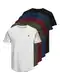 JACK & JONES T-Shirt 'Brody' navy / khaki / weinrot / schwarz / wei