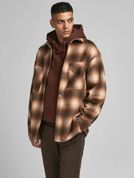 JACK & JONES Jacke Cane kastanienbraun/hellbraun/dunkelbraun/weiß