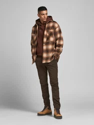 JACK & JONES Jacke Cane kastanienbraun/hellbraun/dunkelbraun/weiß