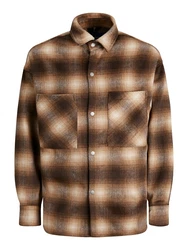 JACK & JONES Jacke Cane kastanienbraun/hellbraun/dunkelbraun/weiß