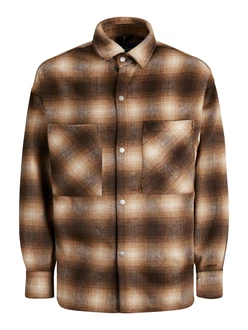 JACK & JONES Jacke Cane kastanienbraun/hellbraun/dunkelbraun/weiß