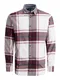 JACK & JONES Srajca ''''CURTIS''''  temno rdea / bela
