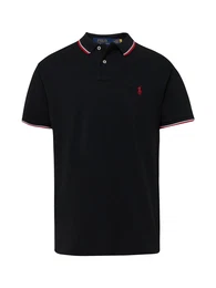 Poloshirt rot / schwarz / wei