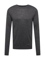 SELECTED HOMME Pullover Town OWN MERINO COOLMAX KNIT grau