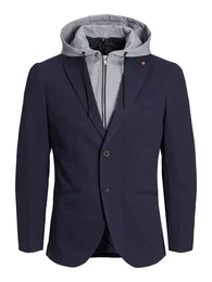 Sakko navy / graumeliert / schwarz