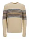 JACK & JONES Pullover beige / senf / dunkelbraun / blau