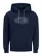 JACK & JONES Sweatshirt ''''World'''' navy / weiß