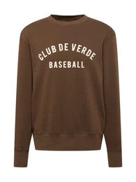 Sweatshirt ''''COLLEGIATE'''' dunkelbraun / weiß