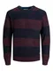 JACK & JONES Pullover ''''Pannel'''' dunkelrot / navy