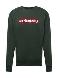 Sweatshirt ''''Clepto Oldschool'''' smaragd / weiß / feuerrot