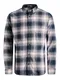 JACK & JONES Srajca  mornarska / svetlo siva / temno rdea / bela