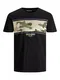 JACK & JONES T-Shirt grn / neongrn / schwarz