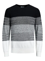 Pullover weiß / schwarz / grau