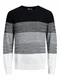 JACK & JONES Pullover weiß / schwarz / grau