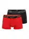 NIKE Sportunterhose graumeliert / rot / schwarz