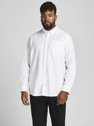 Jack & Jones Langarmhemd Oxford weiß