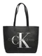 Calvin Klein Jeans Nákupní taška  černá / tmavě šedá / stříbrná