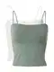 Gina Tricot Top ''''Scarlet''''  kaki / bela