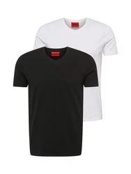 HUGO T-Shirt HUGO-V schwarz/weiß