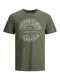 JACK & JONES Shirt oliv / wei