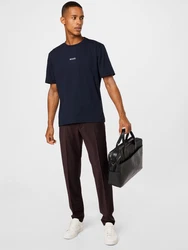 BOSS T-Shirt 'Chup' marineblau/hellorange/weiß