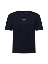 BOSS T-Shirt 'Chup' marineblau/hellorange/weiß